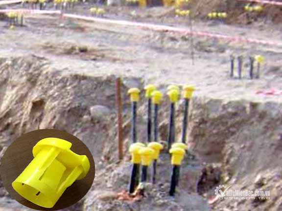 Nắp nhựa bịt đầu thép D8-D16| An  toàn cho công trình xây dựng