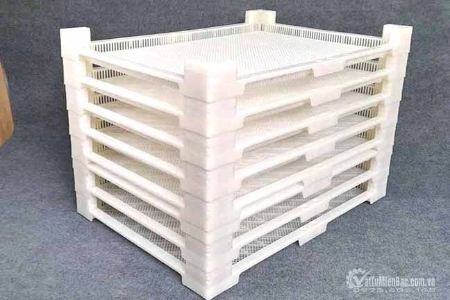 khay sấy nhựa và khay sấy kim loại